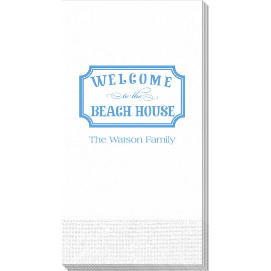 Welcome to the Beach House Sign Guest Towels